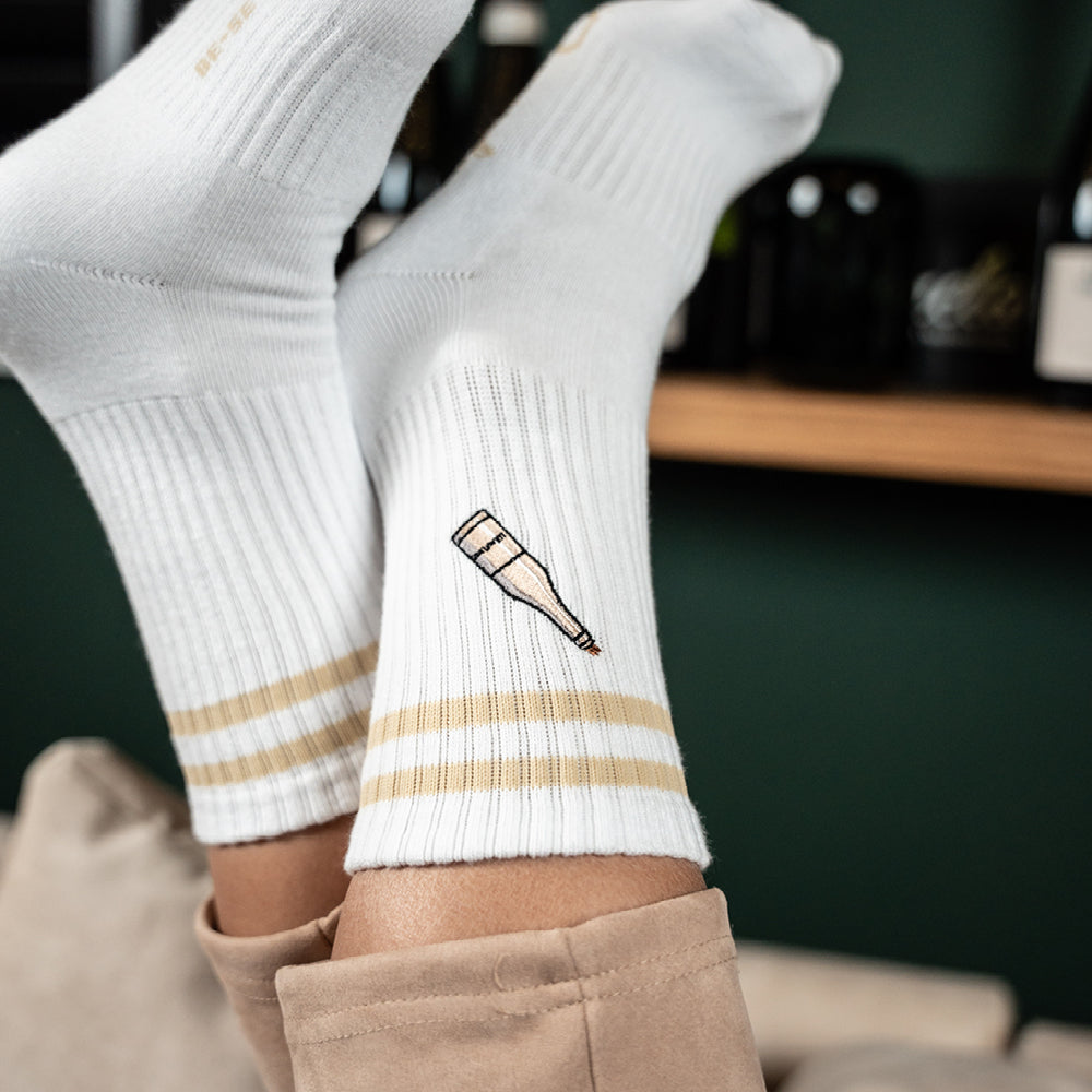 Wein Socken, Cenneto, Weiß, Beige, unisex, Weißwein